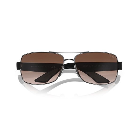 New PRADA LINEA ROSSA Grey Rectangle PS 50ZS 5AV-02P Sunglasses Women - Picture 4 of 6